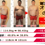 芸人オテンキのノリさんマイナス１６.４５キロに成功！体脂肪率-10% ウェスト-17cm
