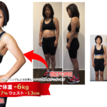 2ヶ月でマイナス6キロ 体脂肪率-7% ウェスト-13cm 中島君枝様 ビフォーアフター